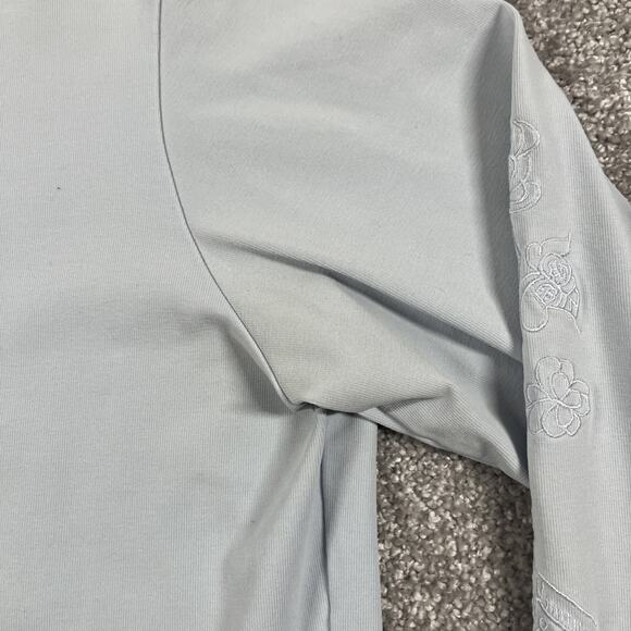 Patagonia T Shirt Womens Large Stretch Performance Floral Embroidery Hiking - Picture 5 of 14